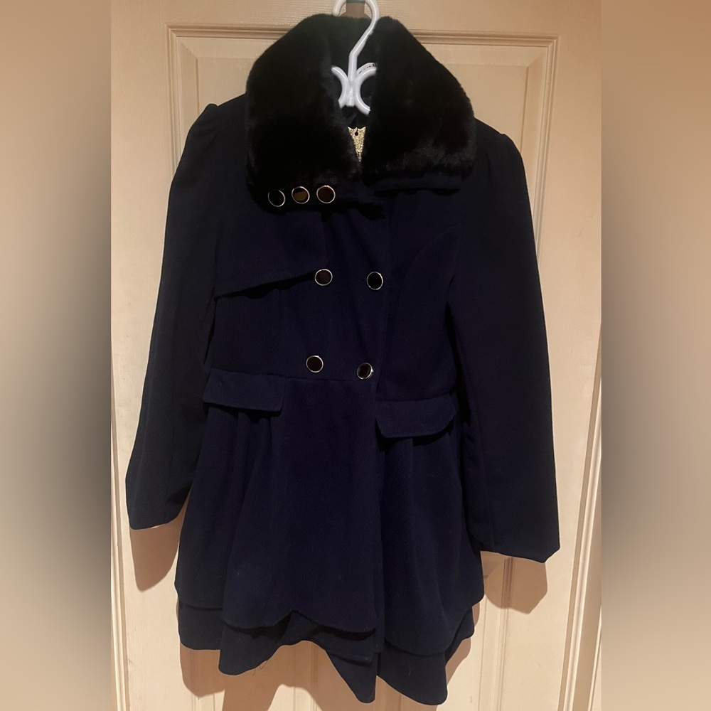 Women’s Winter Coat Navy Blue Size Large, Never worn